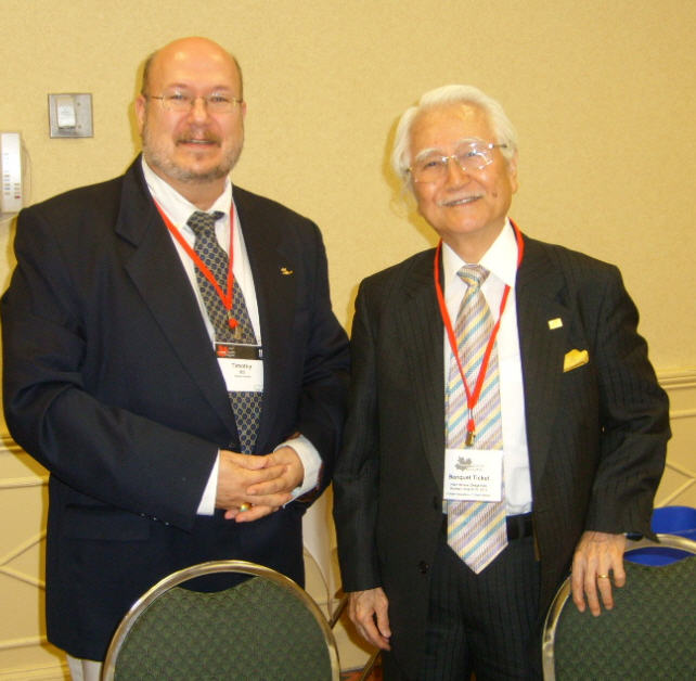 Dr. Tim and one of his mentors, Masaaki Imai at the Second Canadian Quality Congress